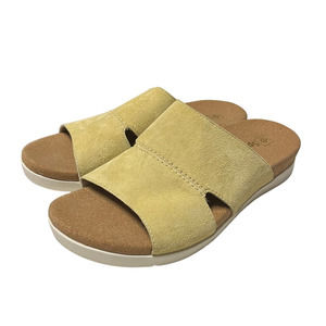 Spenco Women's Slide‎ Sandal Suede Upper Yellow Summer Size 9B